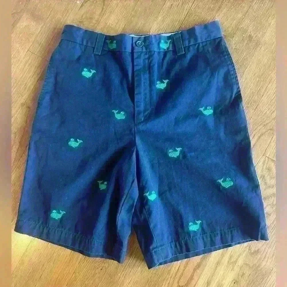 Brooks Brothers boys shorts size 18. Excellent condition blue and green w/whales - Picture 3 of 5